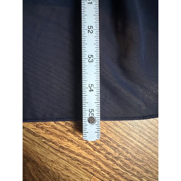 IEFIEL Navy Lace Halter Keyhole Back Full Maxi Skirt Size 14 Formal NWT Dress - Picture 10 of 10